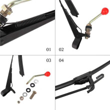 2 Set 350X400MM Manual UTV Windshield Wiper 15.7 Inch Wiper Kit for Ranger RZR 800 900 Can Am