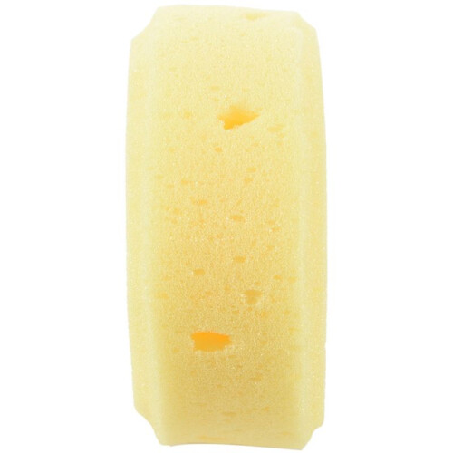 6X Yellow Round Bath Body Shower Soft Sponge with Hanging Loop 2