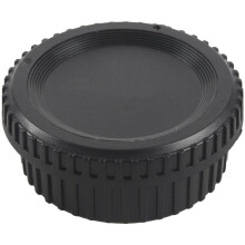 4X Black Plastic Camera Body Cover + Rear Lens Cap for Digital SLR