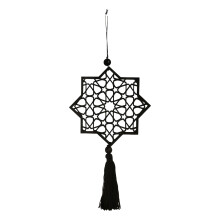 Elegant Moon Star Wooden Hanging Ornament For Party Home-Style1