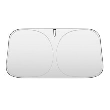 Car Windshield Sun Shade for Audi Q4 Sportback etron 20212024, Foldable Heat Reduction Shield with Titanium Silver Coating 145x80cm