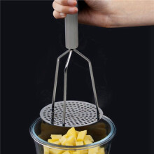 2X Presse-PuréE en Acier Inoxydable avec PoignéE pour PuréE CréMeuse de Pommes de Terre et LéGumes une VariéTé D'Aliments Ustensiles de Cuisine