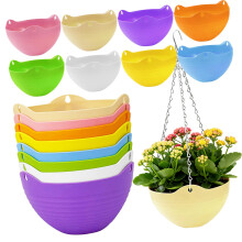 Easy Carry Resin Hanging Planter with-large 8 colorful colors