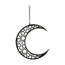 Décoration artistique suspendue en bois, étoile de lune-Style8