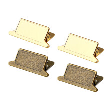 2/4Pcs Retro Note Paper Clip Metal Bookmarks Page-4 pieces