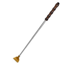 Compact and Foldable Back Scratcher Stainless Steel Texture