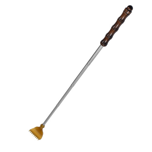 Compact and Foldable Back Scratcher Stainless Steel Texture