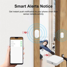 Zigbee Door Sensor Wireless Magnetic Window Open Closed Alarm Detector Works Zigbee2MQTT for Alexa  Need Gateway