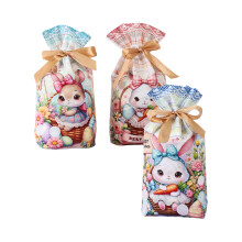 minis Easter Drawstringss Gifts Bagss, Spring Bunnys-B 3