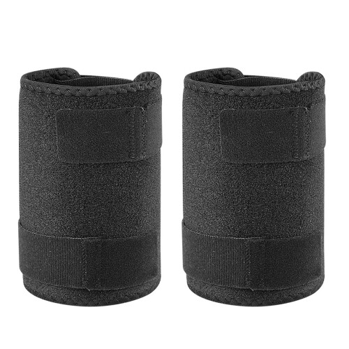 2er-Pack schwarze Sportarmbänder, schweißableitend,-L Schwarz