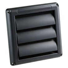 Dryer Vent Flap with Noise Reduction-No. 44 black 8 inche
