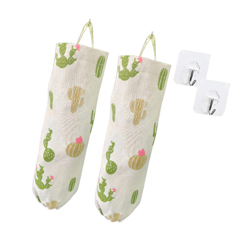 Trash Bag Dispenser For Kitchen Bathroom Garage Wall-cactus