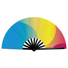 1Pc Folding Hand Fan Fabric Fan Chinese Kung Fu Summer-D