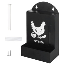 High Strengths Metal Feeders Hanging Farm Grit Dispenser-Black