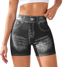 Short de levage pour femmes, Faux short de gymnastique,-Noir M