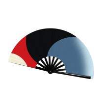 1Pc Folding Hand Fan Retro Cloth Fabric Fan Chinese Kung Fu-C
