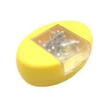 Portable Needle Organiser Box With 50 Quilting Pin-Yellow