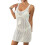 Robe de plage confortable Texture acrylique pratique-Blanc XL 1
