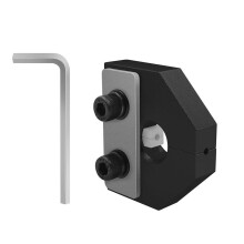 Black Aluminum 3D Printer Filament Connector for 1.75mm Filament Sensor, Smooth Feeding, Durable Build