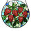 Strawberry Pattern Stained Glass Sunlight Catcher-38CM 1