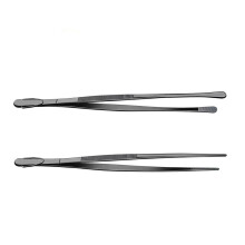2Pieces Sturdy Nonrust Steel Cooking Tongs-Black 2piece set wi