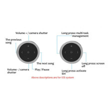 Car Steering Wheel Music Player Wireless  Multimedia Remote with Bracket for Android IOS Smartphone