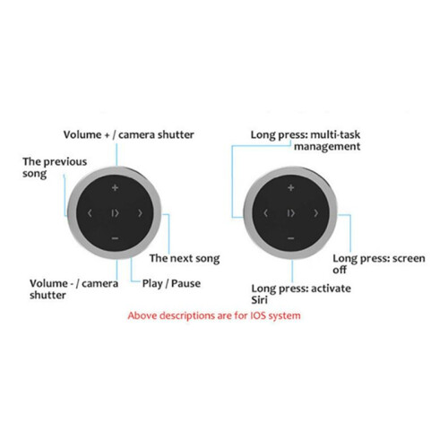 Lettore Musicale da Volante per Auto, Telecomando Multimediale Wireless  con Supporto per Smartphone Android e IOS