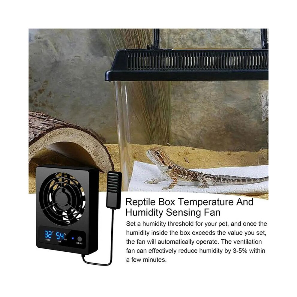 2X for Reptile Tank with LED Display Strong Wind Ventilation Fan Low Noise Cooling Fan(Degrees Celsius)-image-OPC-PTNZW6X-NEW