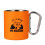 Double Layer Insulated Camping Mug Light Weight Metal-Orange 1