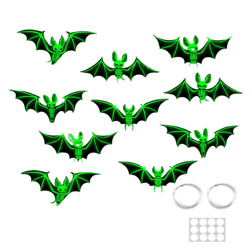 Festival Glowing Bat Decoration Plan For Open Ceiling Deck
