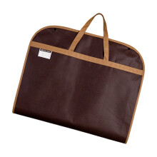 Naught Woven Suit Garment Bag With Snap Closure For-Dark coffee