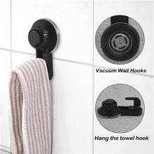 6 Pcs Suction Cup Hooks Powerful Suction Cup Bathroom Hooks,Vacuum Wall Hooks for Towel,Waterproof Shower Hooks