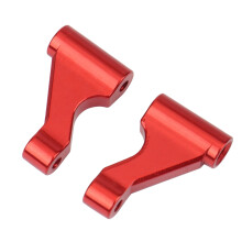 2 Pezzi di Supporto Anteriore in Metallo per Losi 1/18 -T 2.0 2WD Stadium RC Truck Car Upgrade Parts, Rosso