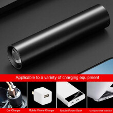 USB Rechargeable Flashlight Fixed Focus Flashlight Power Bank Built-in Battery Outdoor Camping Night Riding