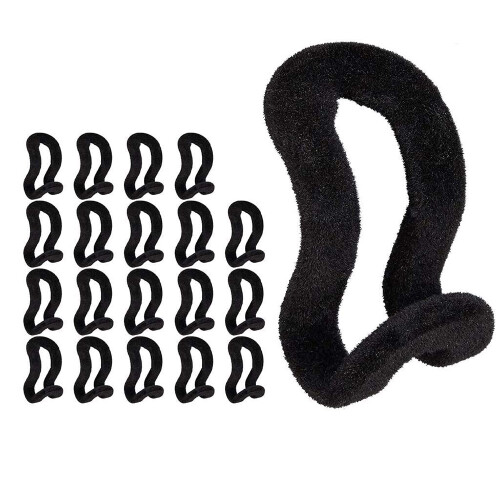 40Pcs Hanger Non-Slip Hooks Flocking  Hanger Non-Slip Hooks Clothes Non-Slip and Space-Saving Stacking Hooks
