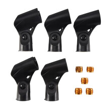 Supporto Universale per Microfono con Adattatori per Dado da 5/8 Pollici Maschio un 3/8 Pollici Femmina Nero (Confezione da 5)