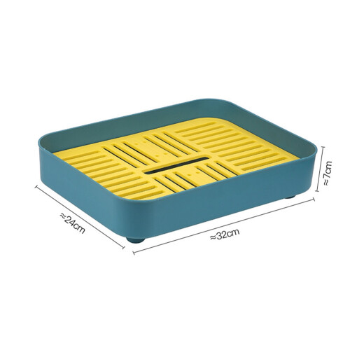 Nordic Rectangle Shape Drain Basket Storage Rack Tea Dessert Tray Home Storage Shelf Kitchen Tool for Fruit Vegetable B