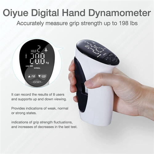 2X Grip Strength Trainer, Grip Strength Tester Handgriptränare Auto Capturing Digital Handdynamometer 2