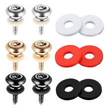 Guitar Strap Part Includes 3 Pair Guitar Strap Buttons End Pins and 3 Pair Rubber Guitar Strap Blocks