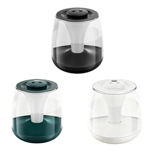 3L Cool Mists Humidifier With Light Double Nozzle Compact-White 1