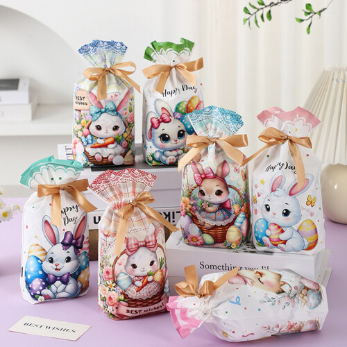 minis Easter  Drawstringss Gifts Bagss, Spring Bunnys-B 2 1