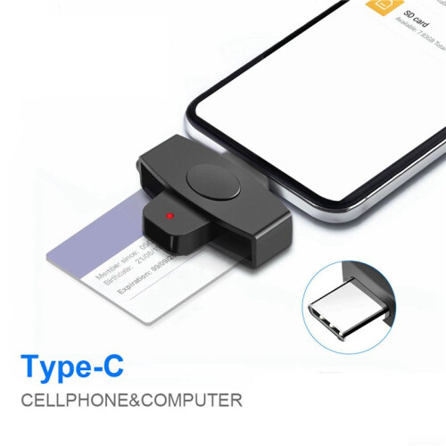 6X CSCR3  CAC Card Reader Type-C Bank Tax Declaration SIM Card/IC Card ID Card Reader 2