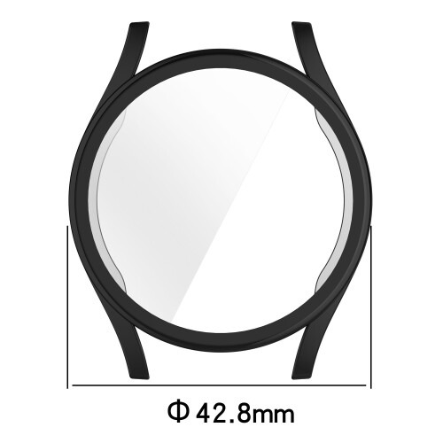 Case with Screen Protector for Samsung Galaxy Watch 7 40mm, 3D Full Coverage Slim TPU Frame, 2 Pack Black 1
