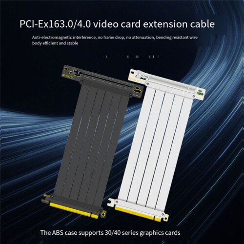 L-Z3 GPU Vertical Mounting Bracket Kit, PCIe 4.0 X16 Riser Cable 200mm,  Card Steering Mounting Bracket Black 2