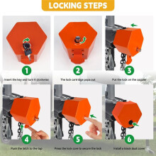 Heavy Duty Trailer Hitch Lock, RV Trailer Coupler Locks Fit 2 5/16In, 2In, 1 7/8In Couplers, Anti-Theif Tow Lock