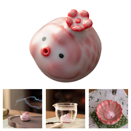 Bubble Blowing Pottery Fish Tisane Pet Decors For Tisane Table 1