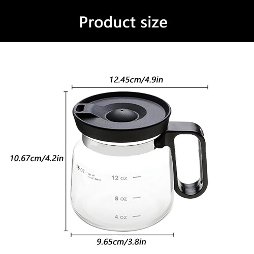 Contemporary 16oz Clear Coffee Mug Friendly Design Multipurpose 2