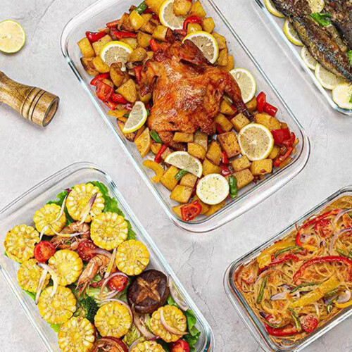 High Temperatures Resistant Glass Baking Dish For-1L and 1L 2