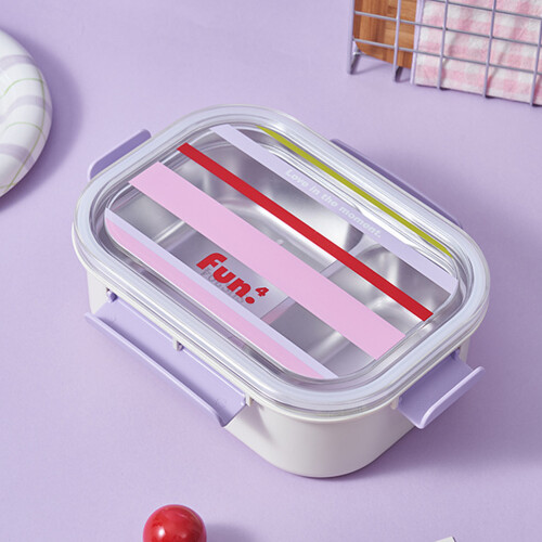 4 Compartment Food Storage Box 304 Steel  Packedlunch For 1