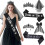 Airy Black Wedding Headband Head covering With-Ghost Bride 1 6